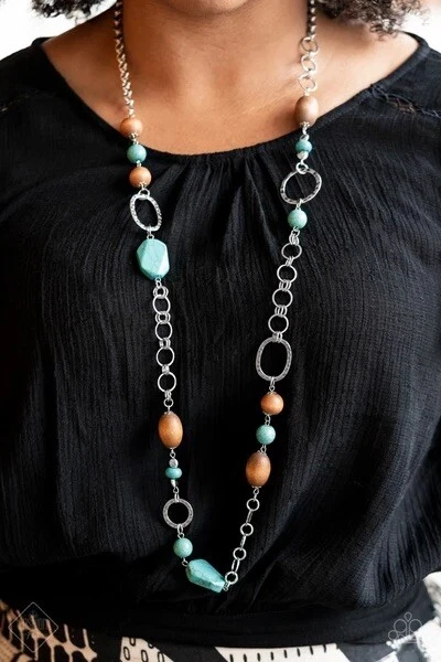 Paparazzi Jewelry Prairie Reserve Blue Turquoise Necklace Set