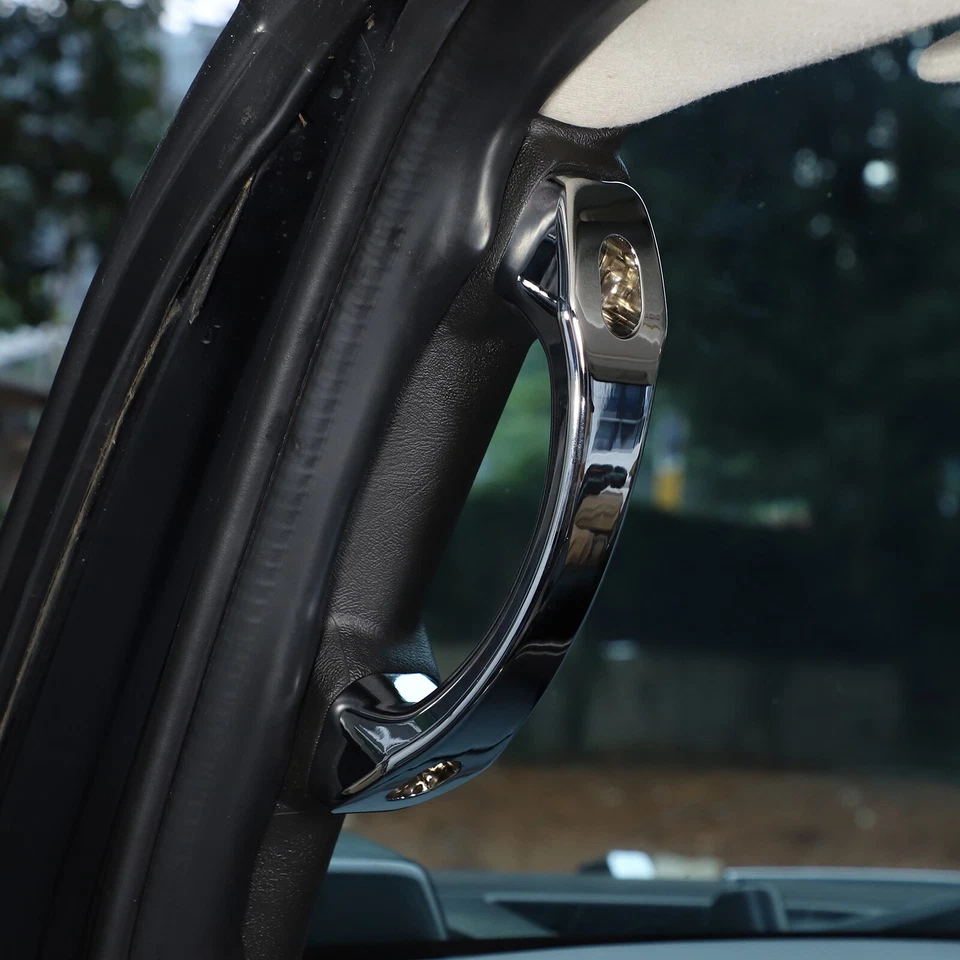 2PCS Chrome Silver Alloy A-pillar Puller Handle Trim For Hummer H2 2003-2007 US Foto 4 de 4