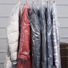 10/50pc Clear Polythene Garment Suit Cover Plastic Dry Cleaner Clothes Dress Bag