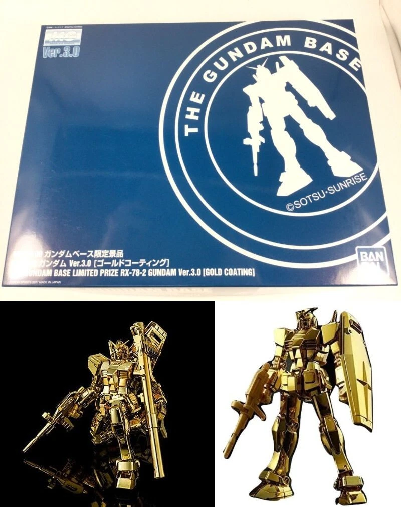 MG 1/100 RX-78-2 Ver.3.0 GOLD COATING Gundam Base Limited Bandai 