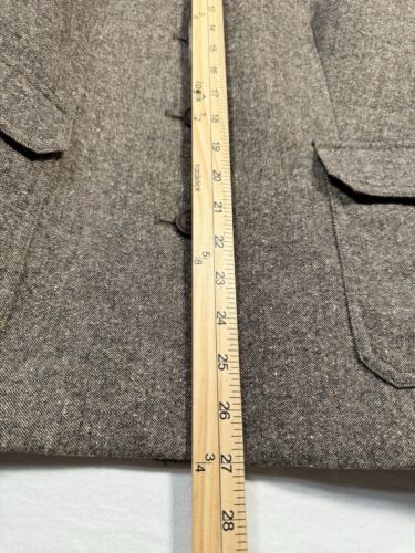 Blazer Chaqueta Abrigo Clásico LL Bean Para Mujer Talla 14 Marrón Mezcla Lana’s - Imagen 6 de 6