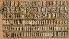 Embossing Font 8.5mm Brass Font Bookbinder Brass Fracture Gilding Press