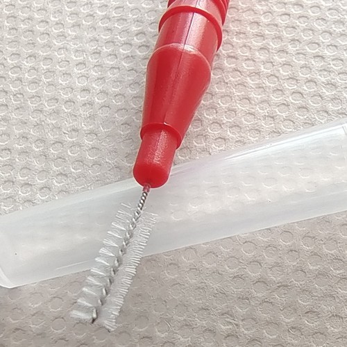 200X Dental Plastic Interdental Brush Floss Sticks Tooth Head Oral Hygiene Red - Imagen 10 de 11