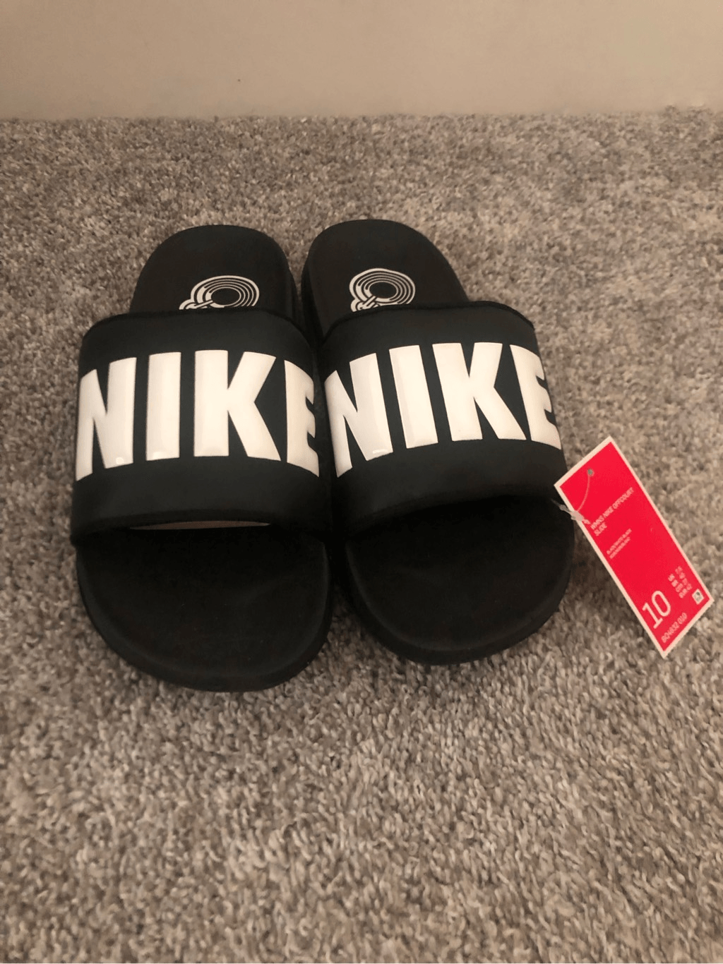 Nike Offcourt Slides Black Summit White Womens Size 10