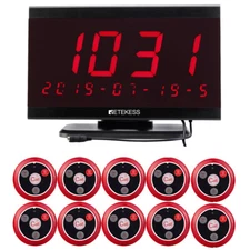 Restaurant Wireless Calling System Host Receiver 10 Call Buttons Cafe Club Bar