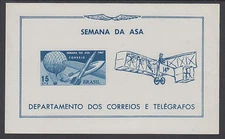 Brazil Sc 1062a MNH. 1967 15c blue Week of the Wing, imperf Souvenir Sheet, VF