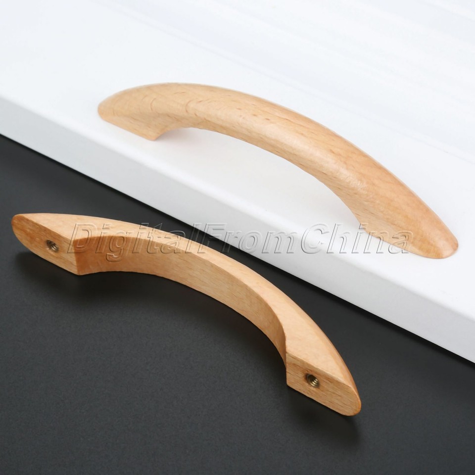 Wood Cabinet Knobs Handles Dresser Drawer Pull Kitchen Wooden Door ...