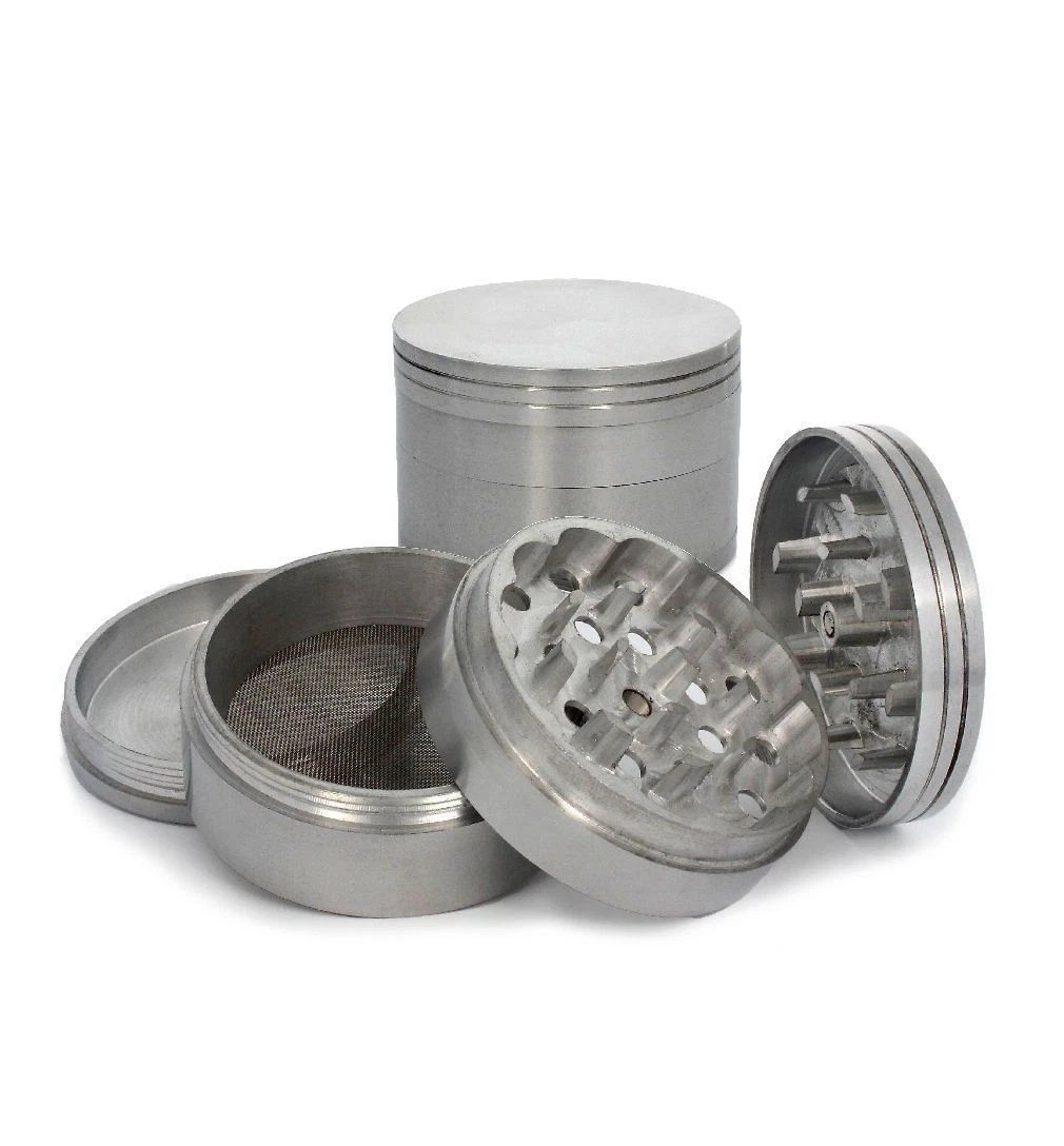 2.25" Metal Aluminum Herb Spice Grinder 4 Piece With Screen Crusher Gun BN-2369