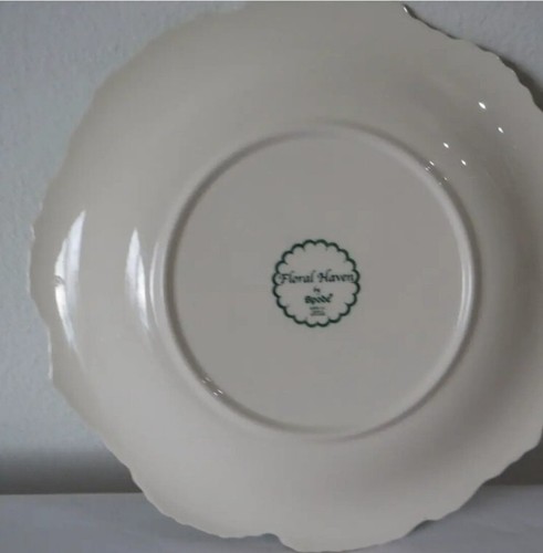 Spode Floral Haven geformter Mittagessen Teller Bienen Motten Farne Blumen England - Bild 2 von 4