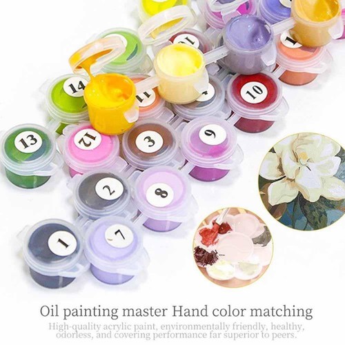 Child Painting Paint by Numbers Scenery Oil Painting Decorative Hanging FR1212 - Picture 2 of 21