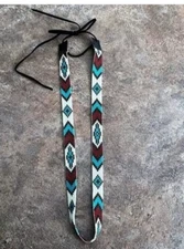 Western Seed Beaded Hat Band Fit Cowboy Hatband South West Multi Color Hat Band