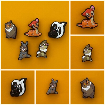 Schuhstecker/Shoe Charms/Set für Clogs für BAMBI* Fans/EULE/HASEN/STINKTIER/REH