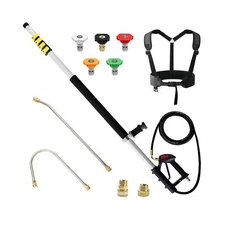 janz Aluminum 24 FT Telescoping Pressure Washer Wand with Pressure Washer Ext...
