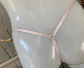 Agent Provocateur logo crystal thong S M sheer nude Carllina G String