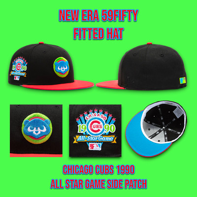 New Era Chicago Cubs 59FIFTY Fitted Hat 1990 All Star Game Side Patch 7 3/8