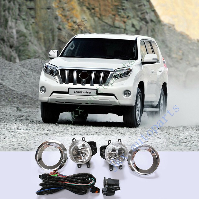 Front Fog Lamps Driving Light Wiring Kit For Toyota Land Cruiser Prado