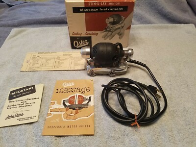 Oster Stim-U-Lax Junior Model M4 Personal Vibrating Massager W/Box & Instruction | eBay Oster Stim-U-Lax Junior Model M4 Personal Vibrating Massager W/Box & Instruction | eBay
