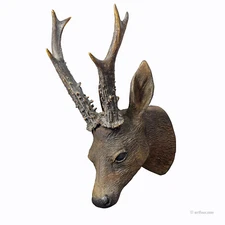 Lovely Antique Black Forest Deer Head ca. 1900s