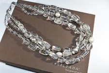 Silpada Sterling Silver, Quartz, Pearl, Agate "White Heat" Necklace N1789 NEW