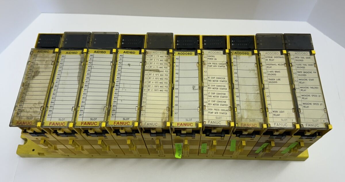 FANUC A03B-0807-C001 ABU110A 10-Slot Rack With Modules FANUC A03B-0807-C001 ABU110A 10-Slot Rack With Modules