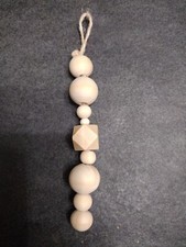 Wooden Bead Christmas Ornament/farmhouse style
