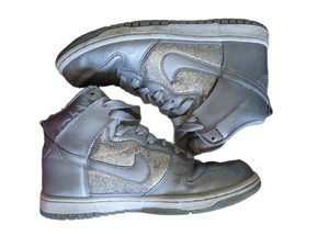 nike silver sequin dunks high tops