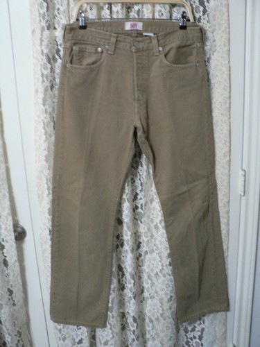 + LEVIS 501 MEN SZ 33 (33x31) BROWN DENIM JEANS-MID RISE-100% COTTON-EUC