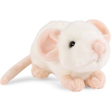Mouse white approx. 23 cm, stuffed animal, plush toy