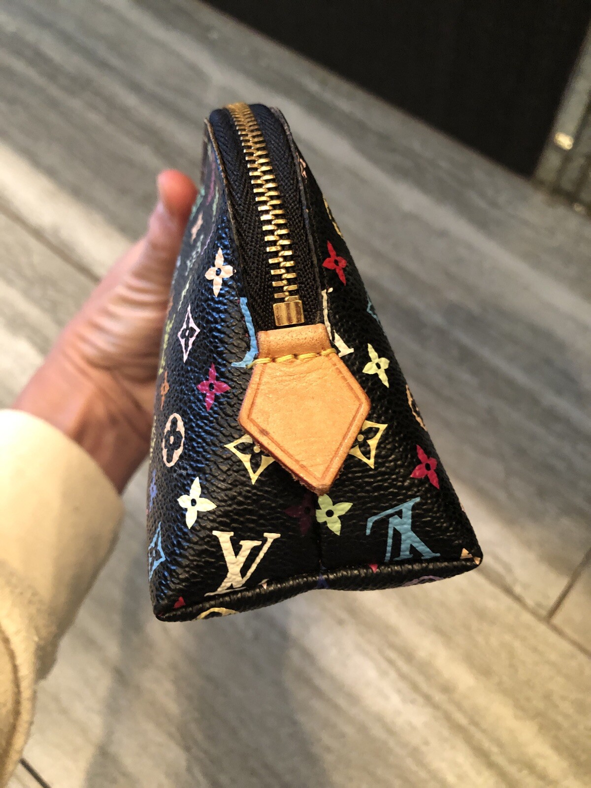 LOUIS VUITTON POCHETTE COSMETIC POUCH PURSE MULTI COLOR M47355 