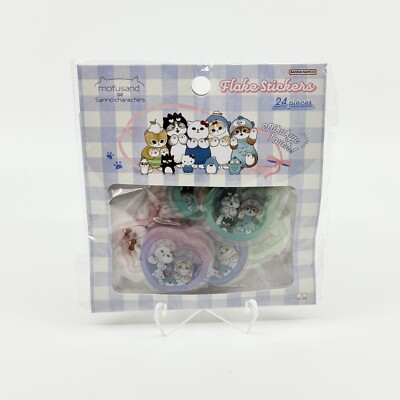 Sanrio Figuren x Mofusand Sticker Flakes 24 Stück (8 Designs/Nikukyu Touch)