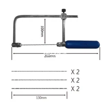 6x DIY Mini Hand Fret Saw with Spiral Saw Blades for Woodworking Metalworking