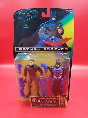 1995 KENNER BATMAN FOREVER TRANSFORMING BRUCE WAYNE NEW BAT SUIT