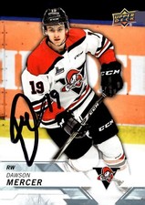 Dawson Mercer - Signed 2018-19 Upper Deck CHL Hockey Card #292