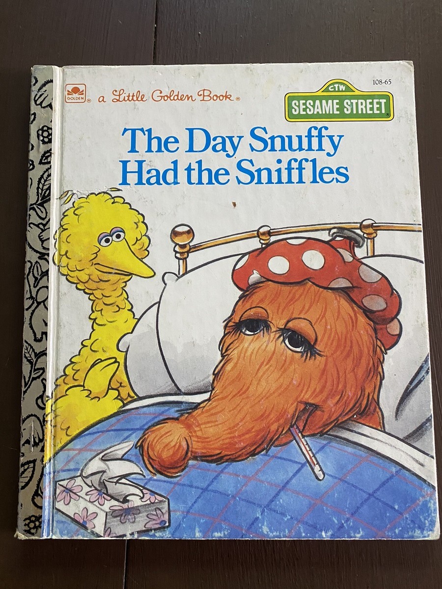 VINTAGE 1988 Sesame Street The Day Snuffy Had The Sniffles A 