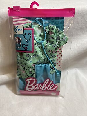 MATTEL Barbie KEN DOLL DR SCRUBS AND STETHESCOPE CLOTHES SET NEW NO BOX