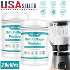 2 X Multi Collagen Peptides Protein Powder 5 Types I II III V X Anti-Aging Powde