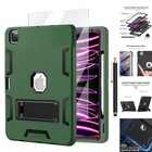 For iPad Pro 12.9 in 6th/5th/4th/3rd Gen Case Shockproof Heavy Duty Stand Cover