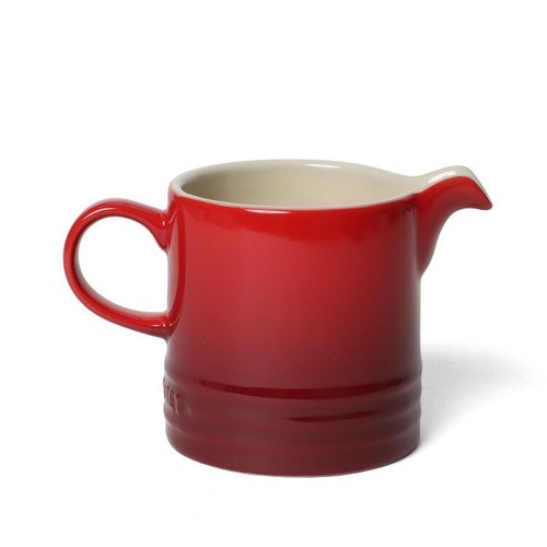 Le Creuset Sugar Pot & Milk Jug Set Cherry Red Stoneware - Picture 4 of 4