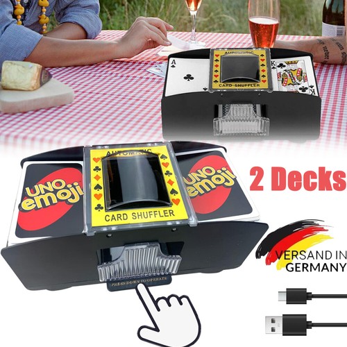 Elektrischer Kartenmischer Automatische Poker Kartenmischmaschine für 2 Decks