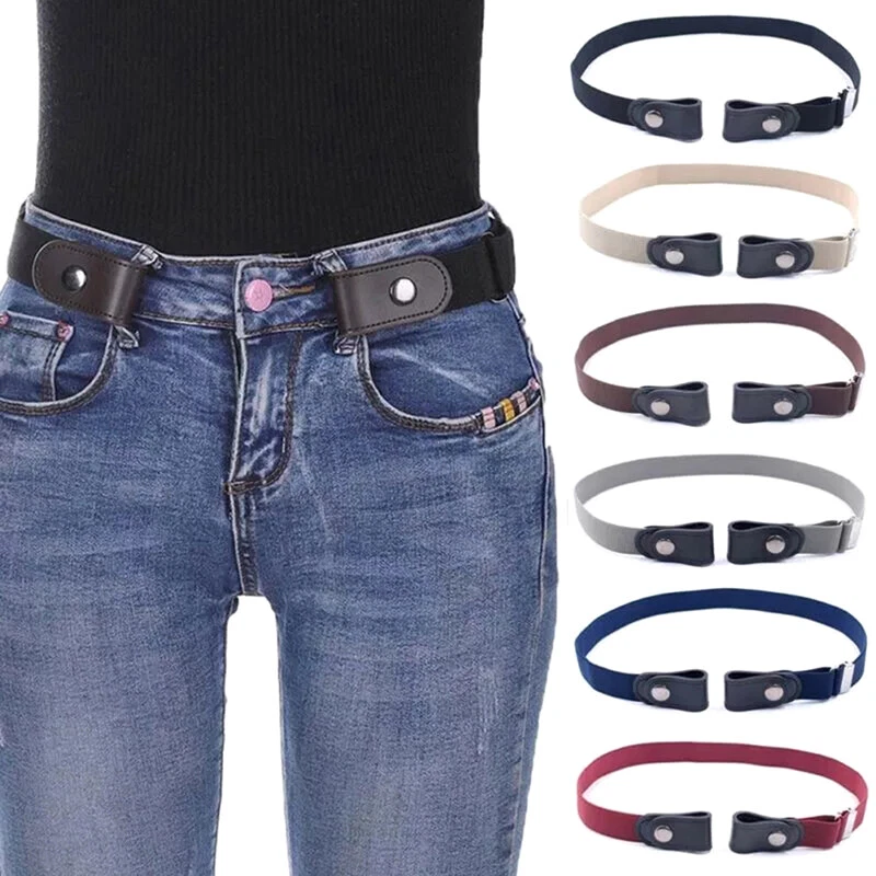 Buckle free top elastic belt