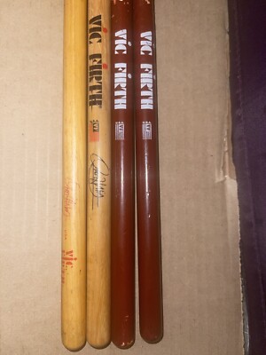 OMAR HAKIM NYLON Tip & Dave Weckl Wood Tip 2Pair Vic Firth SIGNATURE DRUMSTICKS