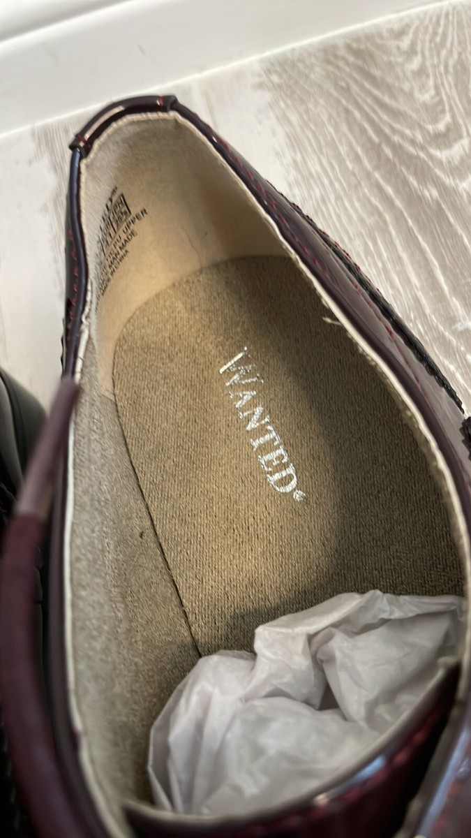 NEW Wanted Babe Burgundy Patent Lace Up Oxfords 10 $109 | eBay display picture 2