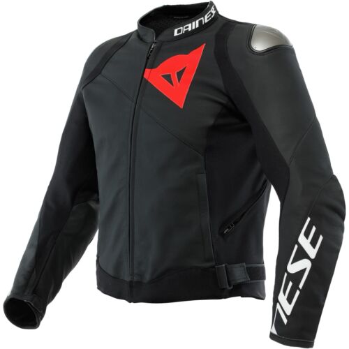 Dainese Motorcycle Jacket Sportiva Size 54 Men Leather Short Sport Jacket