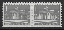 Berlin 1956 ** Mi 140 y 140y Stadtbilder 1Pf im Paar waagerechte Paare 03797A