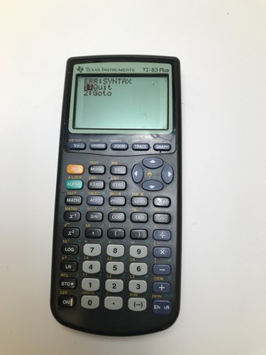 Texas Instruments TI-83 Plus Calcolatrice Grafica Nera Con Cover Testata Funzionante