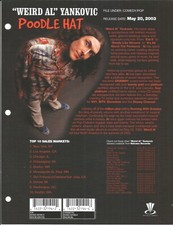 WEIRD AL YANKOVIC Rare VINTAGE 2003 PROMO TRADE AD Poster for Poodle MINT