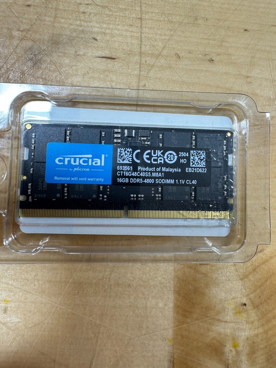 Crucial 64GB DDR5 4800MT/s 16GB 4枚 Crucial 16GB DDR5 RAM, 4800MHz CL40 Laptop Memory, SODIMM