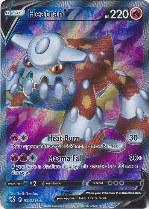 Heatran V Full Art 165/189 Ultra Rare Astral Radiance Pokemon TCG
