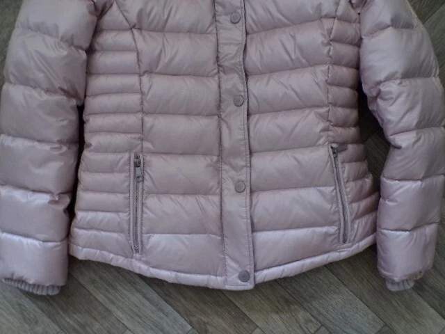 Mujer Esprit Acolchado Puffer Chaqueta en Rosa Talla UK 14 Invierno Abrigo Sin Capucha Foto 4 de 4