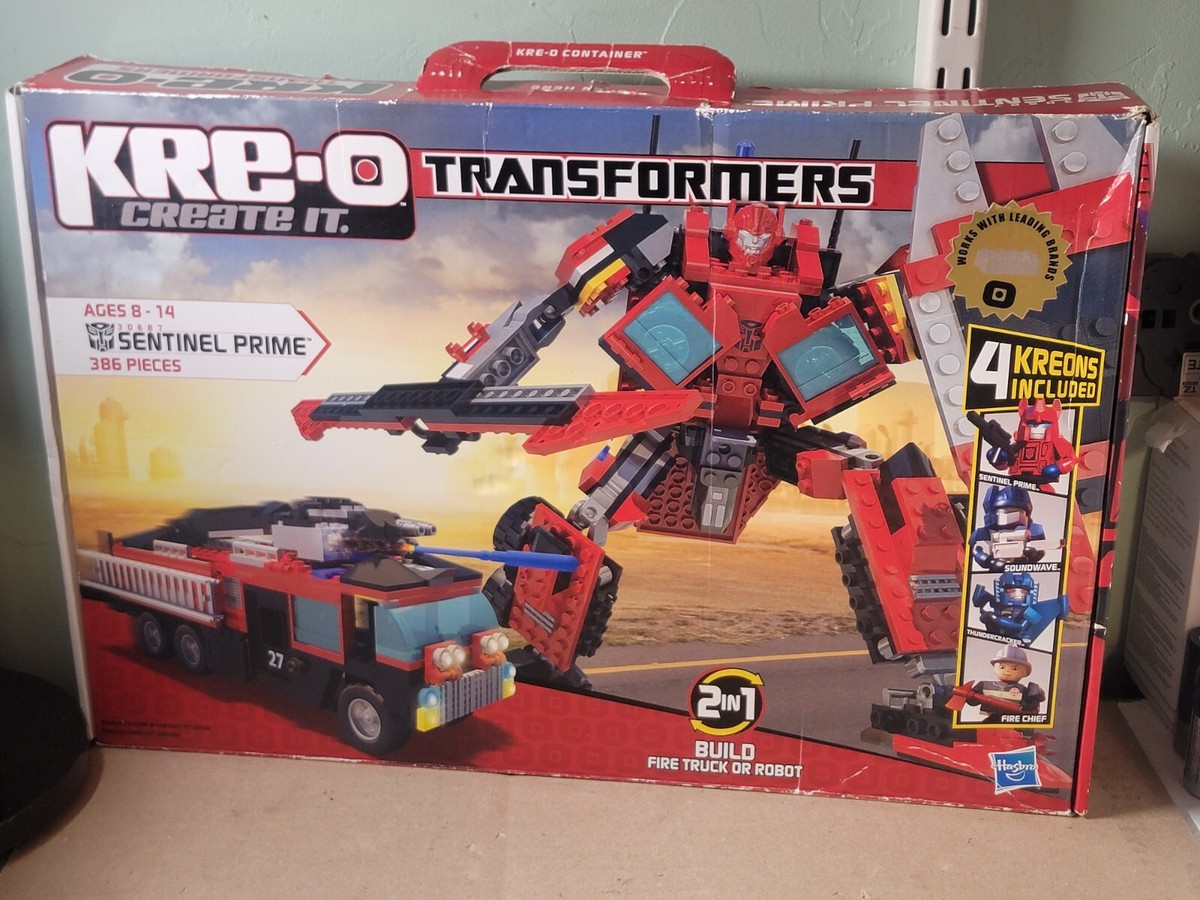 Kre-o Transformers Sentinel Prime 30687 Build Set Fire Truck or